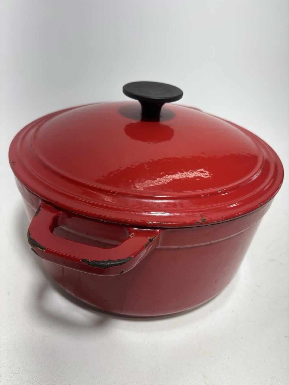 Martha Stewart Cast Iron Dutch Oven Red Enamel 10" w/ Lid Pot